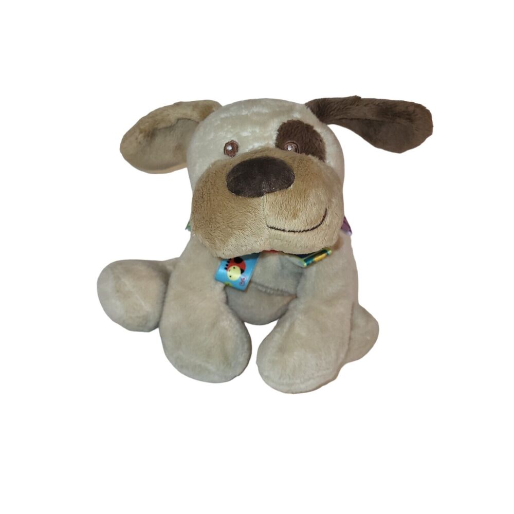 Taggies Mary‎ Meyer Plush Buddy Puppy Dog Stuffed Animal Toy Brown Spot 2017 9"
